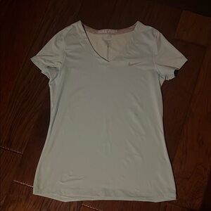 Nike Women's Light Blue V-Neck Tee